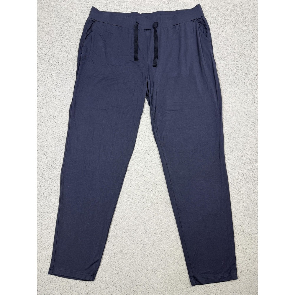 Cozy Earth Lounge Pants Mens XL Blue Bamboo Viscose Drawstring Lightweight Soft
